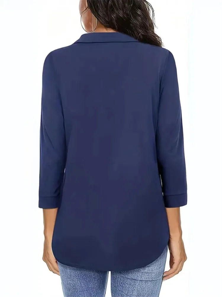 Chic Parsienne™ | Linnea – Haut élégant décontracté avec décolleté en V