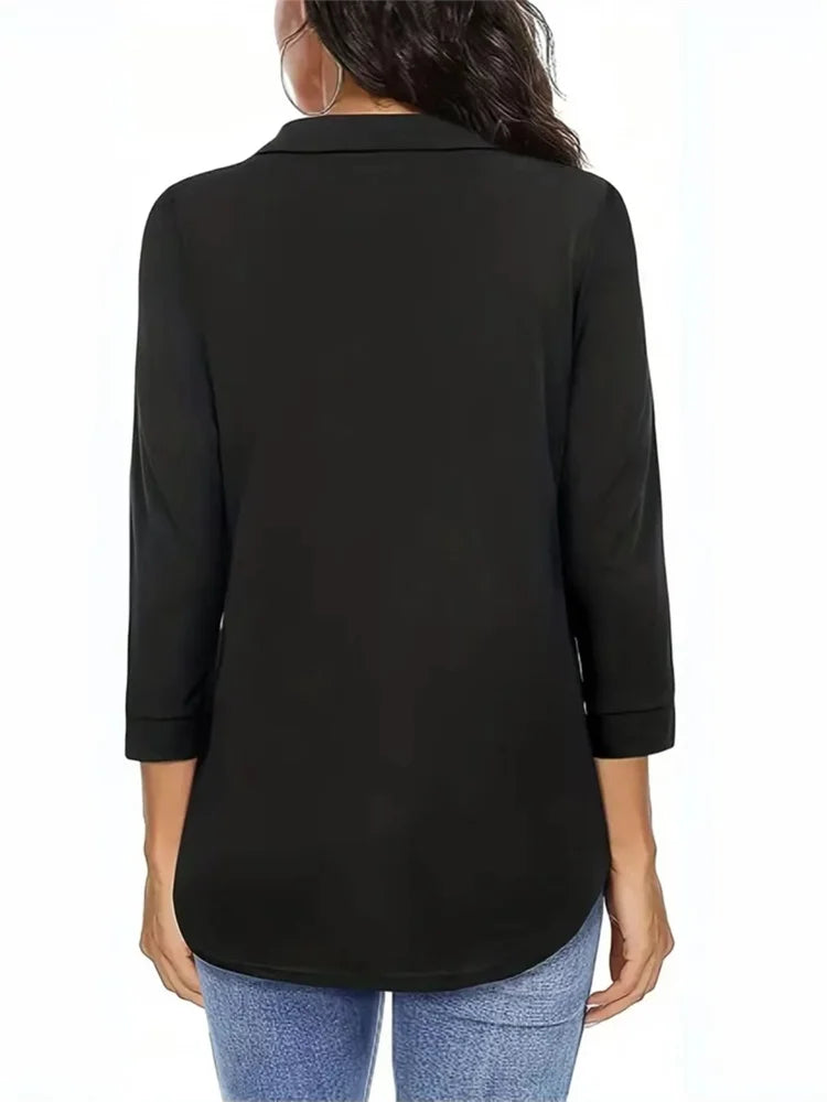 Chic Parsienne™ | Linnea – Haut élégant décontracté avec décolleté en V