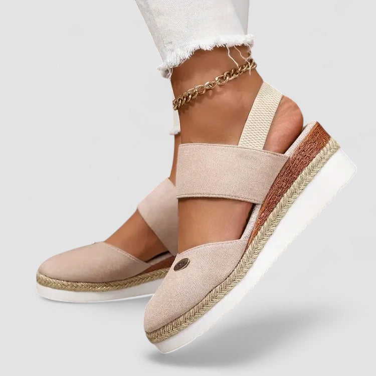 Chic Parsienne™ | Antonia - Sandales Orthopédiques avec Plateforme, Ventilées et Décontractées