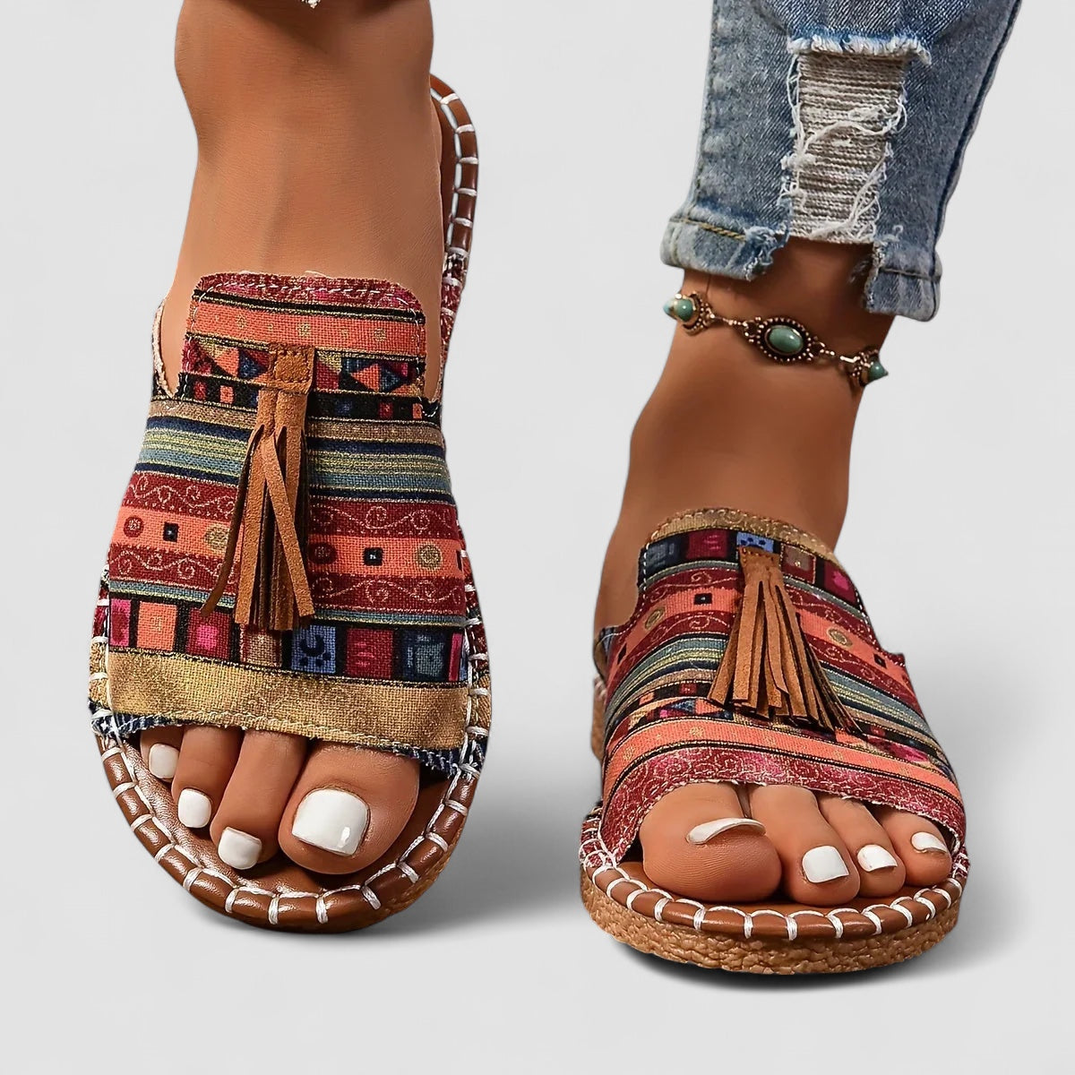 Chic Parsienne™ | Leena - Sandales Orthopédiques Confortables et Plates